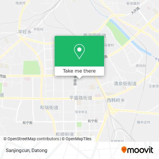 Sanjingcun map
