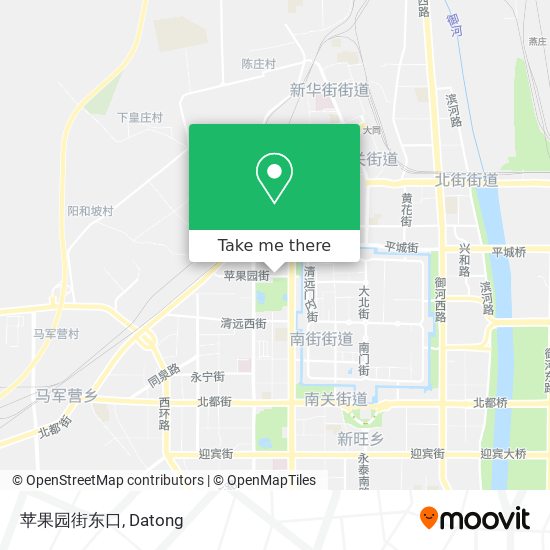 苹果园街东口 map