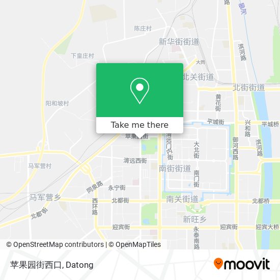 苹果园街西口 map