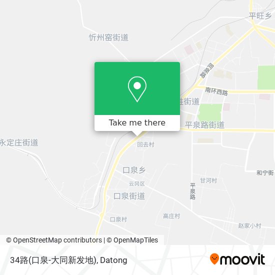34路(口泉-大同新发地) map