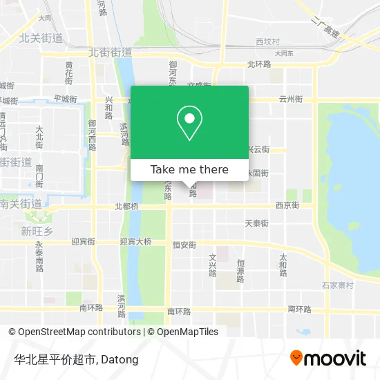 华北星平价超市 map