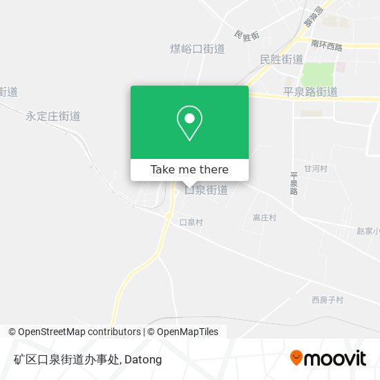 矿区口泉街道办事处 map