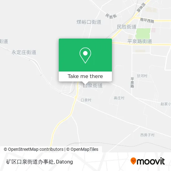 矿区口泉街道办事处 map
