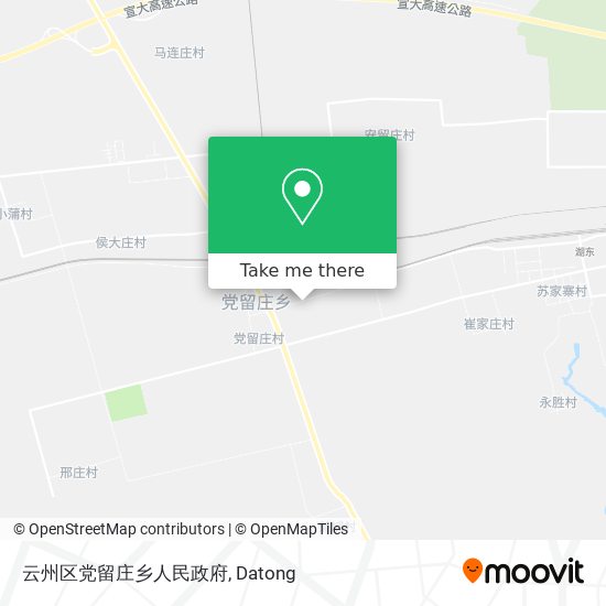 云州区党留庄乡人民政府 map