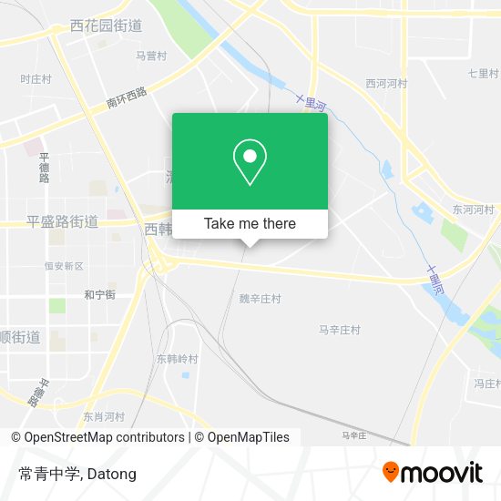常青中学 map