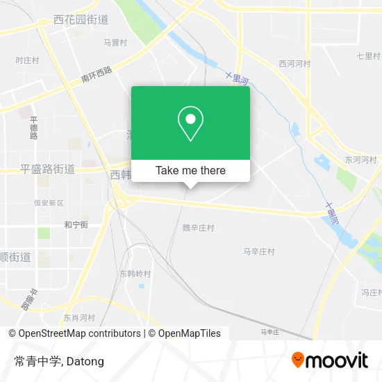 常青中学 map