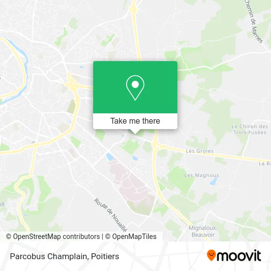 Parcobus Champlain map