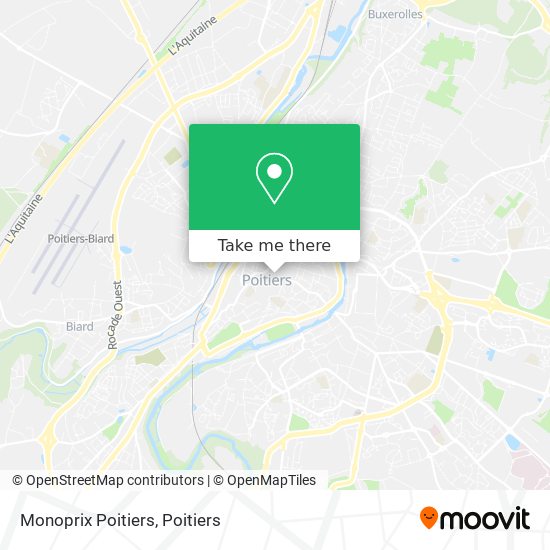 Mapa Monoprix Poitiers