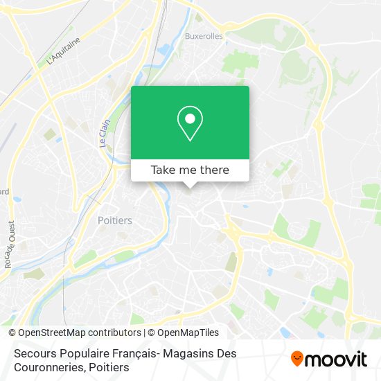 Mapa Secours Populaire Français- Magasins Des Couronneries