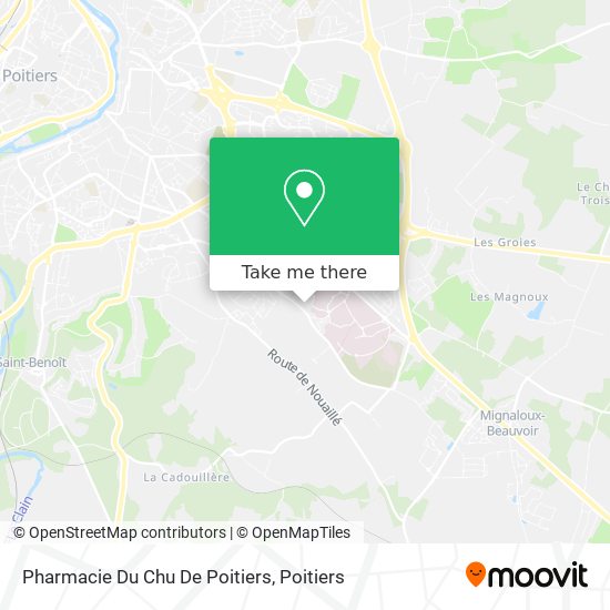 Pharmacie Du Chu De Poitiers map