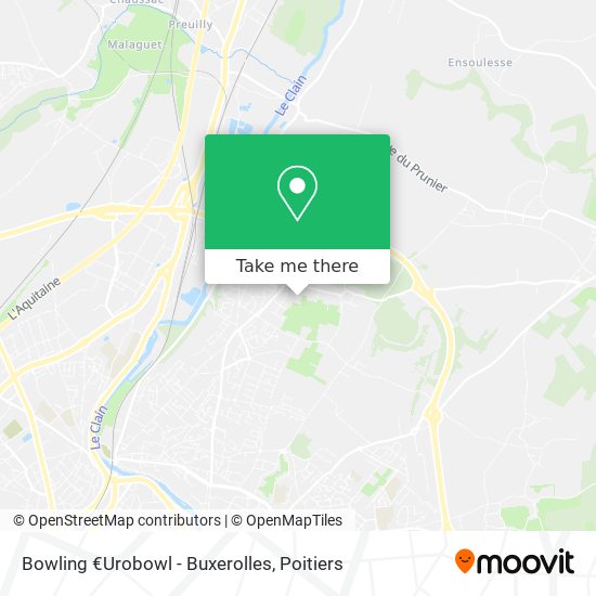 Bowling €Urobowl - Buxerolles map