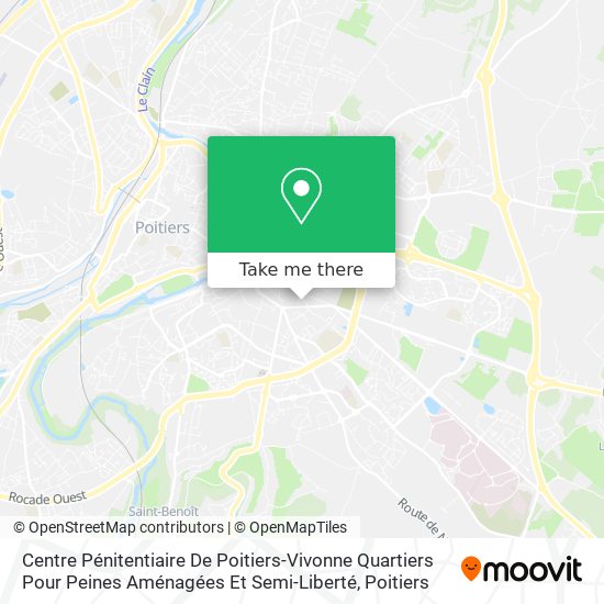 Mapa Centre Pénitentiaire De Poitiers-Vivonne Quartiers Pour Peines Aménagées Et Semi-Liberté