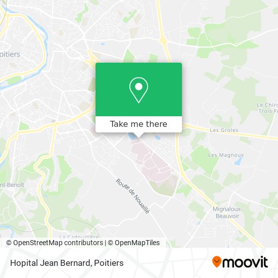 Hopital Jean Bernard map