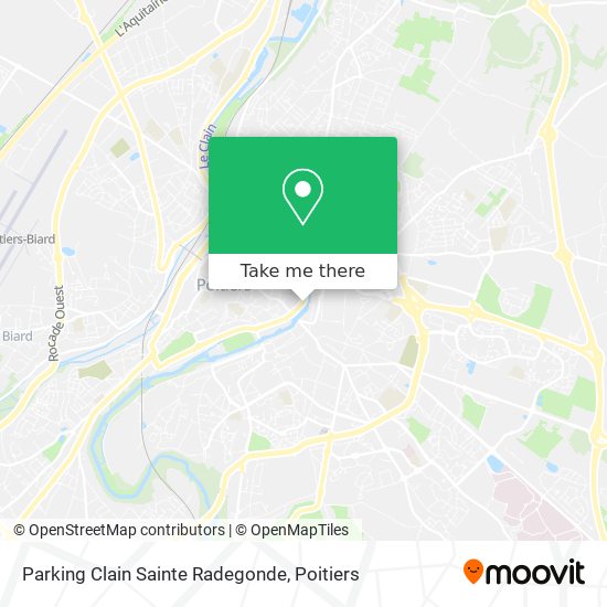 Parking Clain Sainte Radegonde map