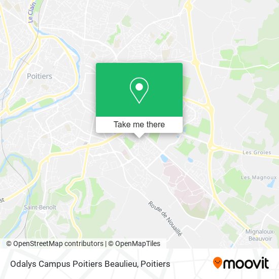 Mapa Odalys Campus Poitiers Beaulieu