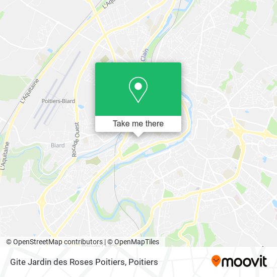 Mapa Gite Jardin des Roses Poitiers