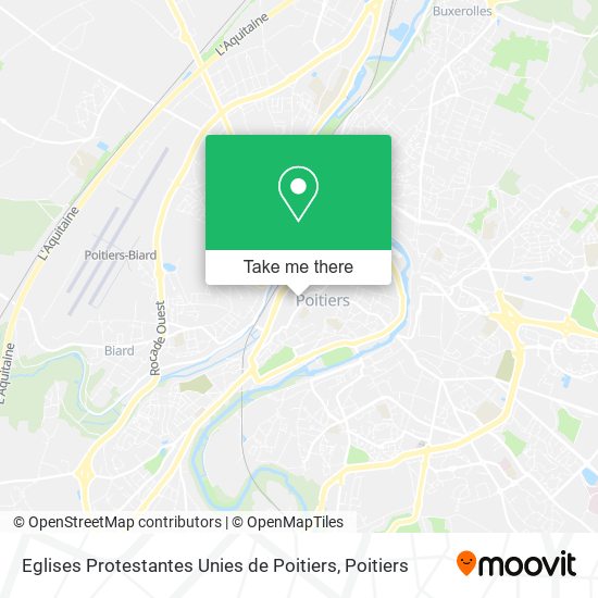 Mapa Eglises Protestantes Unies de Poitiers