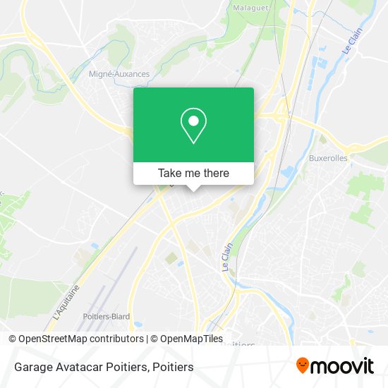 Mapa Garage Avatacar Poitiers