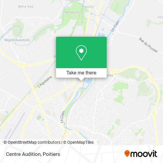 Centre Audition map