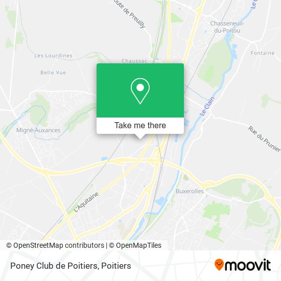 Mapa Poney Club de Poitiers