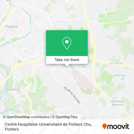 Centre Hospitalier Universitaire de Poitiers Chu map