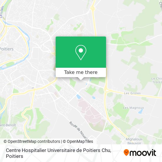 Centre Hospitalier Universitaire de Poitiers Chu map