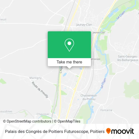Palais des Congrès de Poitiers Futuroscope map