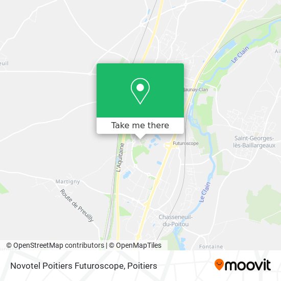 Novotel Poitiers Futuroscope map