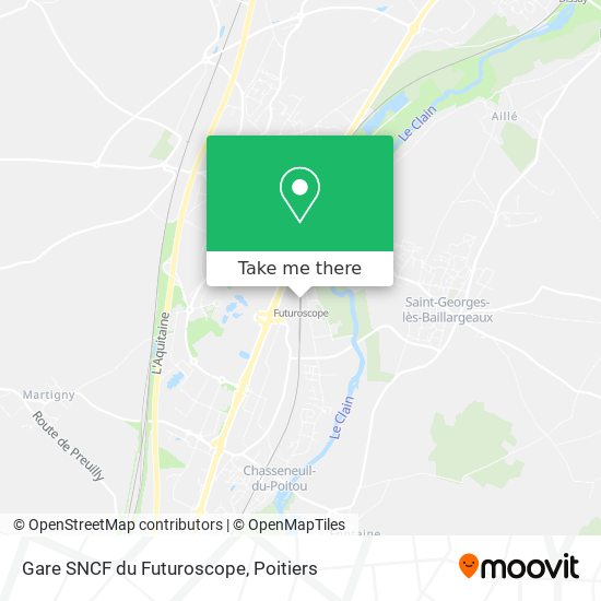 Gare SNCF du Futuroscope map