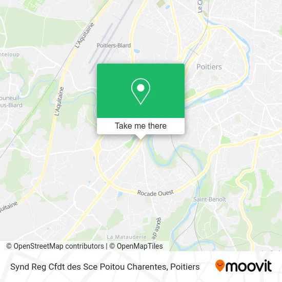 Synd Reg Cfdt des Sce Poitou Charentes map