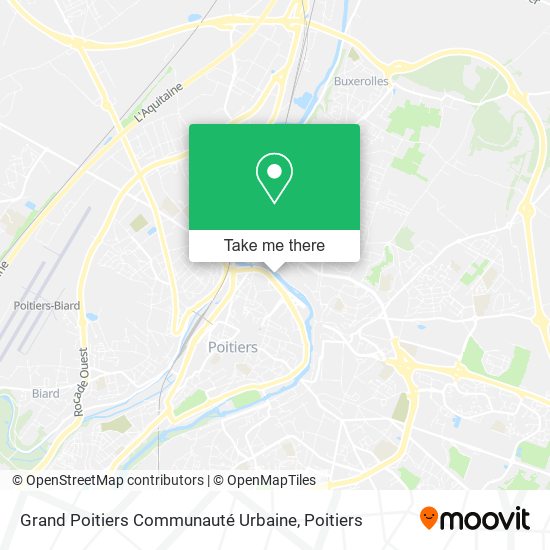 Mapa Grand Poitiers Communauté Urbaine