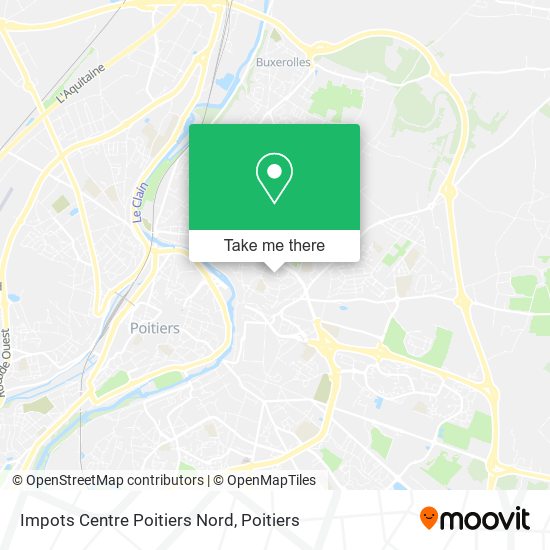 Mapa Impots Centre Poitiers Nord