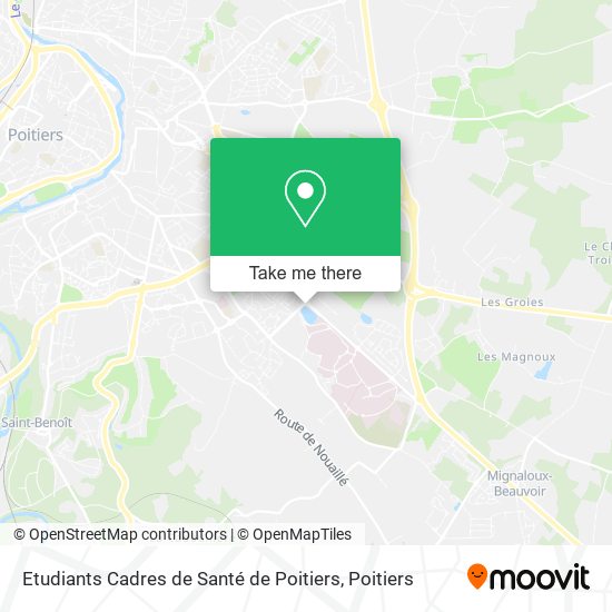 Mapa Etudiants Cadres de Santé de Poitiers