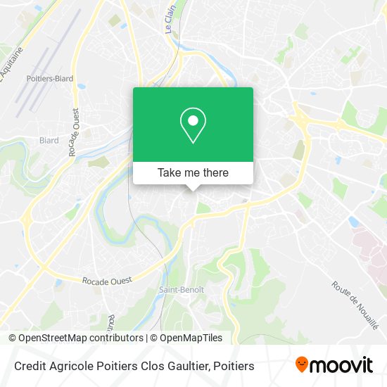 Credit Agricole Poitiers Clos Gaultier map
