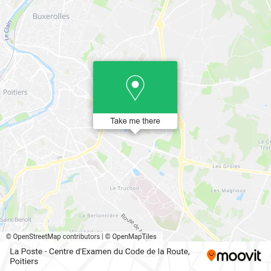 La Poste - Centre d'Examen du Code de la Route map