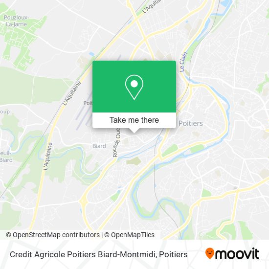 Credit Agricole Poitiers Biard-Montmidi map