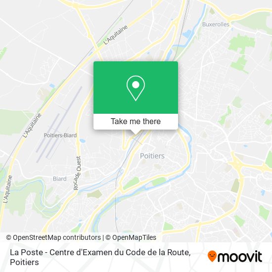 La Poste - Centre d'Examen du Code de la Route map