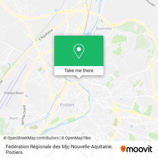 Mapa Fédération Régionale des Mjc Nouvelle-Aquitaine