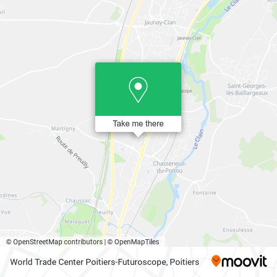 Mapa World Trade Center Poitiers-Futuroscope