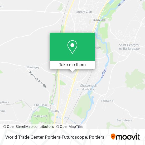 World Trade Center Poitiers-Futuroscope map