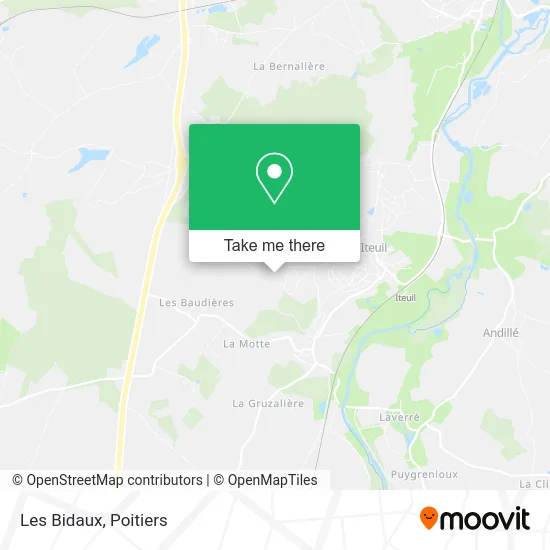 Les Bidaux map