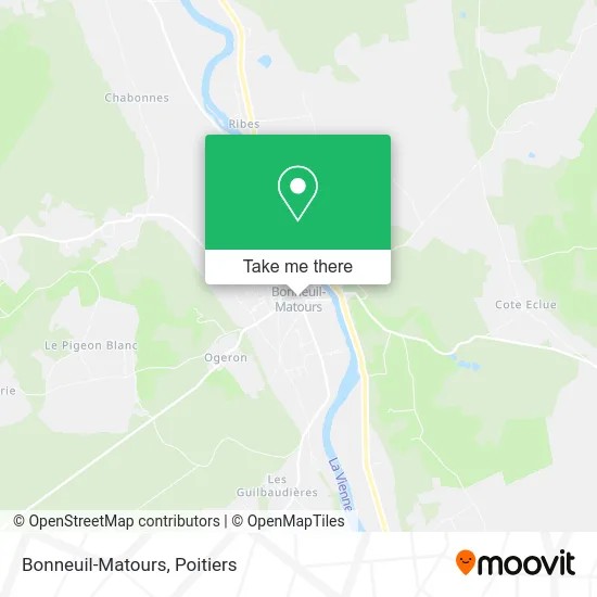 Bonneuil-Matours map