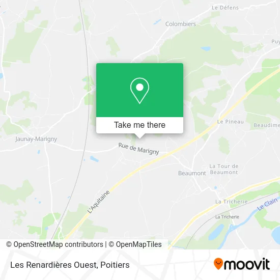 Les Renardières Ouest map