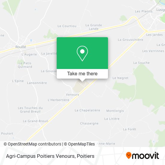 Agri-Campus Poitiers Venours map