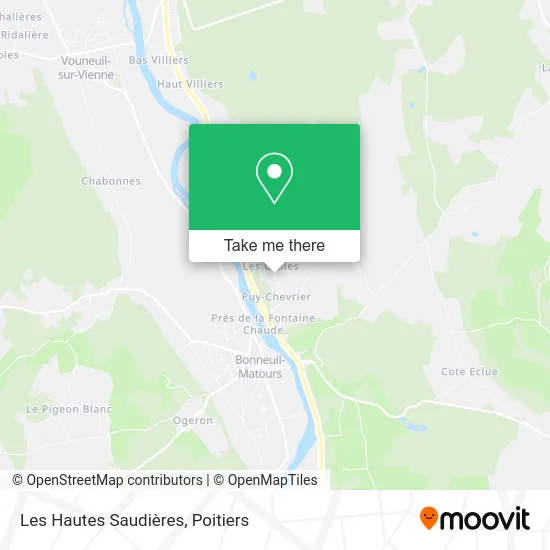 Les Hautes Saudières map