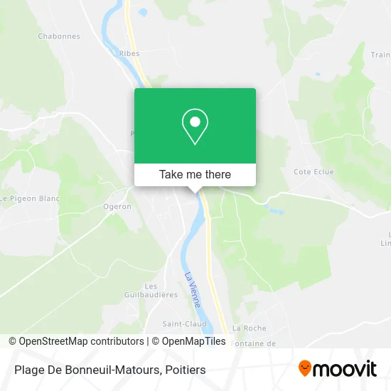 Plage De Bonneuil-Matours map