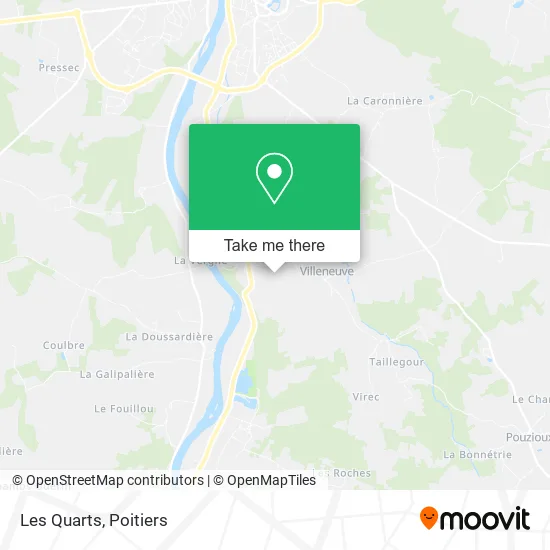 Les Quarts map