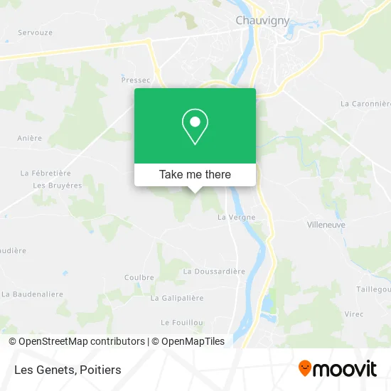 Les Genets map
