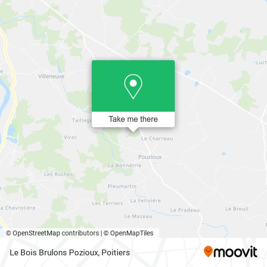 Le Bois Brulons Pozioux map