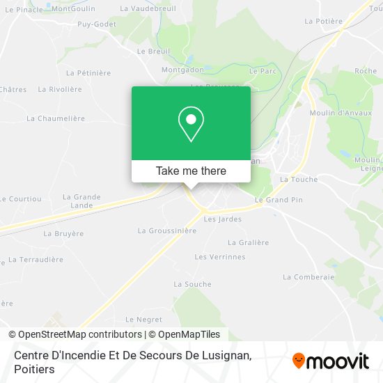 Centre D'Incendie Et De Secours De Lusignan map